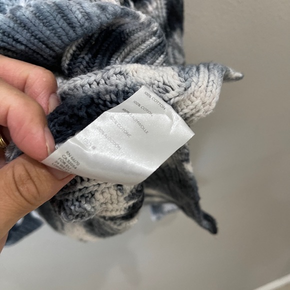 Anthropologie Pilcro Joni Cable Knit Sweater Tie-Dye Black Size Medium - Picture 5 of 6